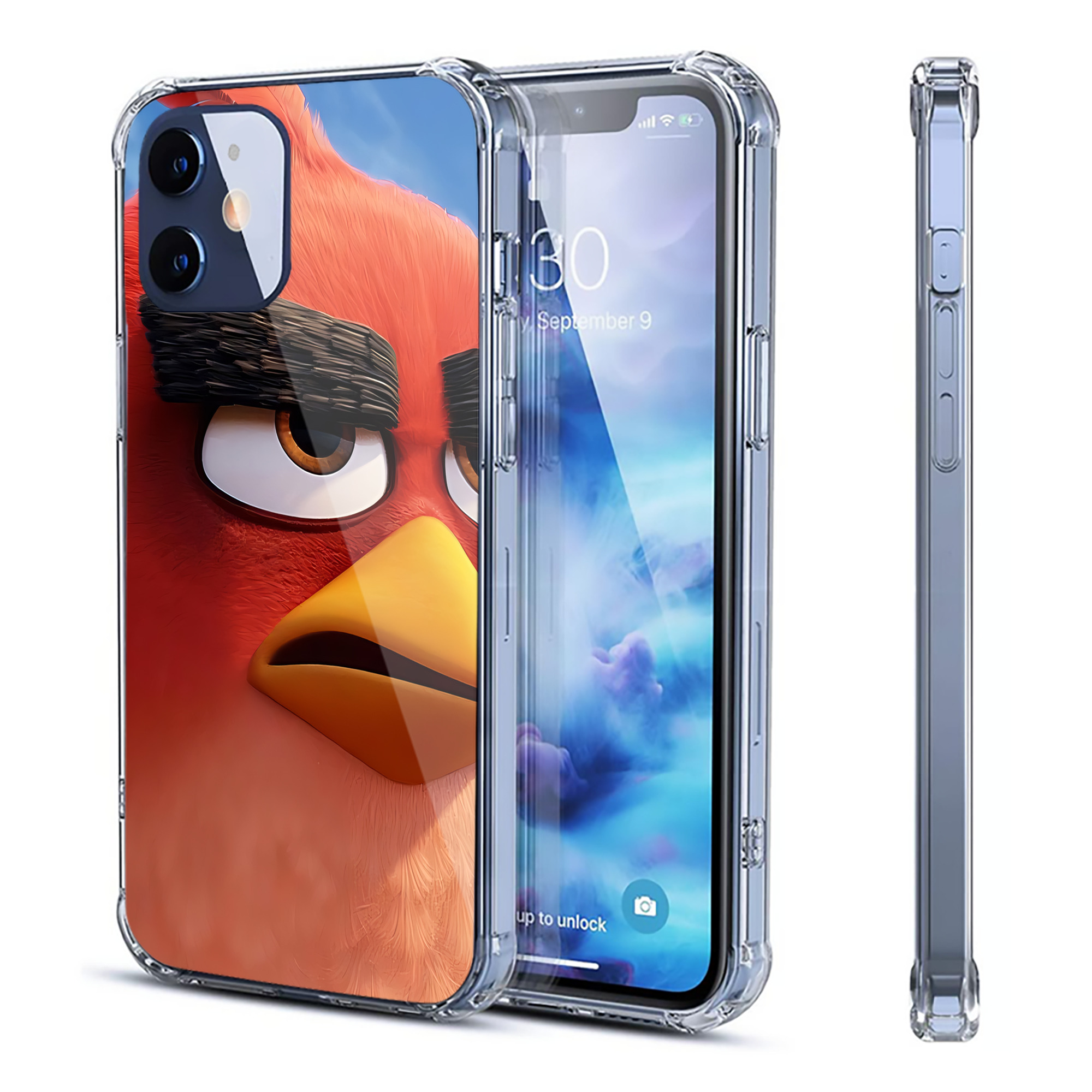 （画像用） Angry Birds アングリーバード 【iPhone 12シリーズ対応】透明スマホケース（クリアソフトケース）